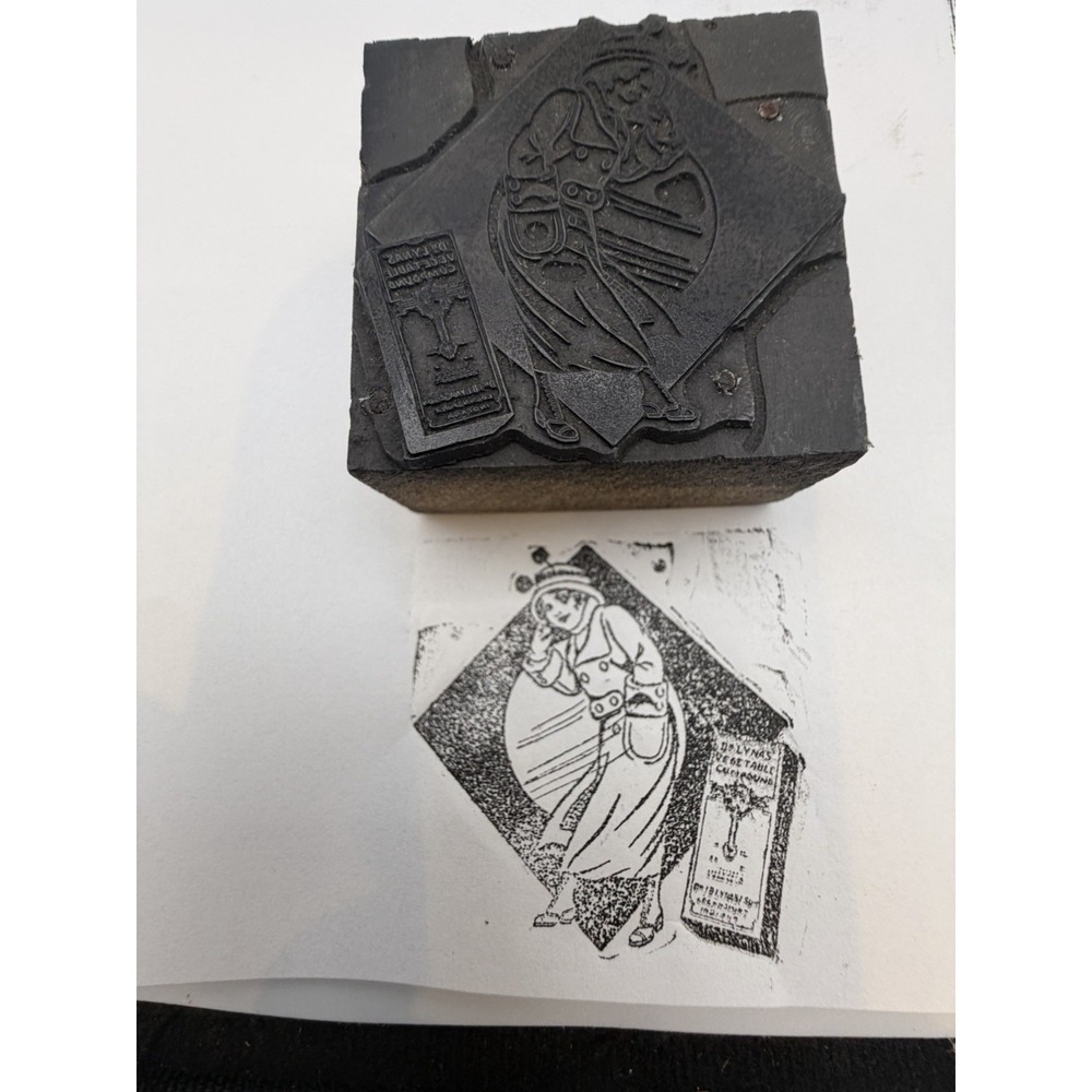 Antique Letterpress Printers' Block – Dr. Lynas' Vegetable Compound